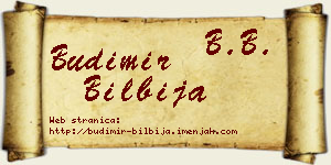 Budimir Bilbija vizit kartica